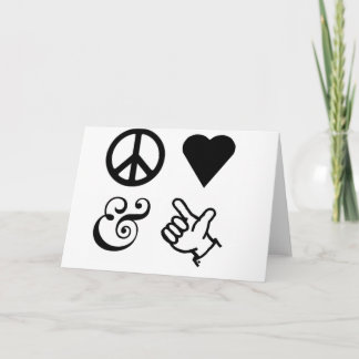 Cartão Peace Love And Get Your Guns Up