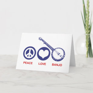 Cartão Peace Love Banjo