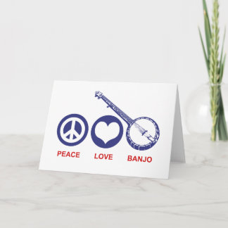 Cartão Peace Love Banjo