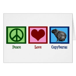Cartão Peace Love Capybaras