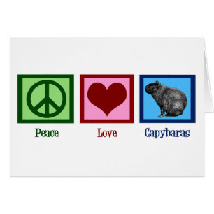 Cartão Peace Love Capybaras