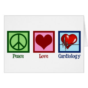 Cartão Peace Love Cardiology Office Holiday Card