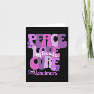 Cartão Peace Love Cure Heimerheimeimers Purple Ribbon End