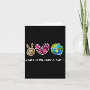 Cartão Peace Love Earth Day Save Our Planet Environment P