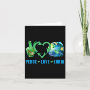 Cartão Peace Love Earth Planet Happy 54 anos Env
