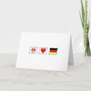 Cartão Peace Love Germany Portrait greeting