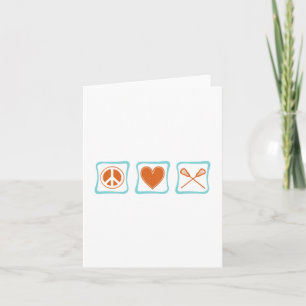 Cartão Peace Love Lacrosse Squares Note