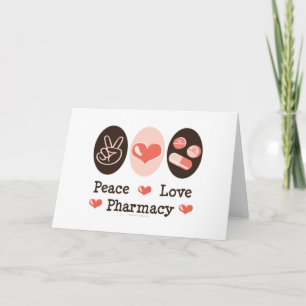 Cartão Peace Love Pharmacy Greeting Cards