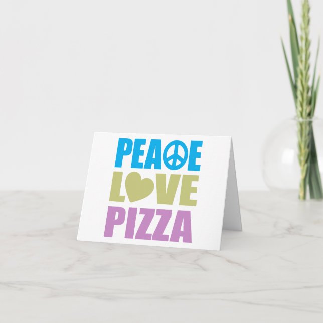 Cartão Peace Love Pizza (Frente)