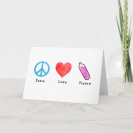 Cartão Peace Love Plexus