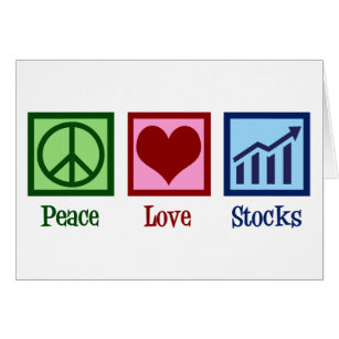 Cartão Peace Love Stocks Broker Holiday Card
