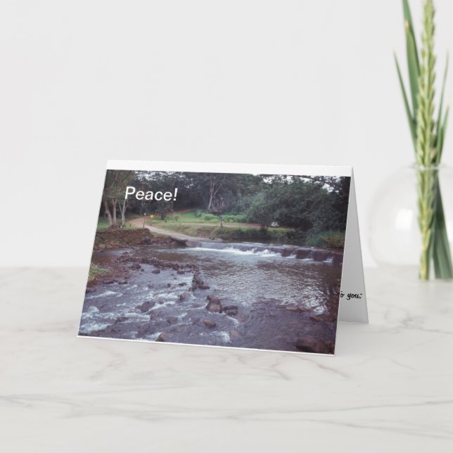 Cartão Peace Notecard  Hawaii Stream (Frente)