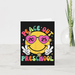 Cartão Peace Out Preschool Graduation Summer