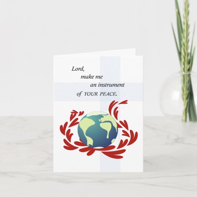 Cartão Peace Prayer of St. Francis (Frente)