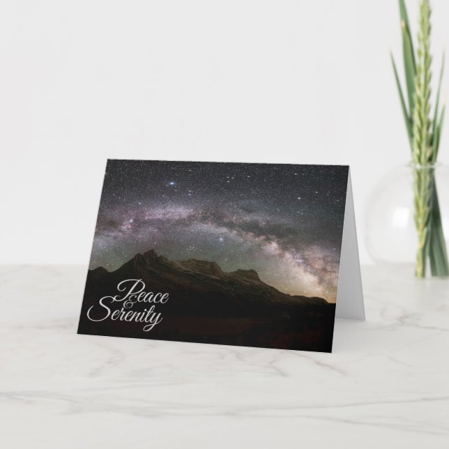 Cartão Peace & Serenity Mountain Birthday Card (Frente)