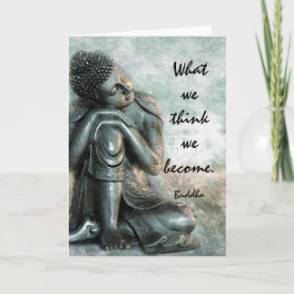 Cartão Peaceful Buddha words of wisdom