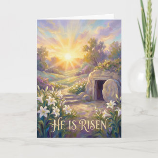 Cartão Peaceful Morning at the Empty Tomb Easter Card