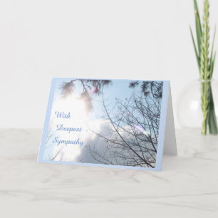 Cartão Peaceful Sky Sympathy Greeting Card