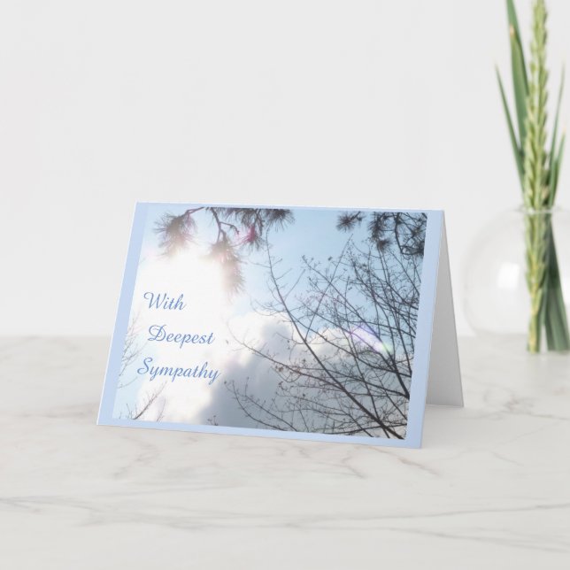 Cartão Peaceful Sky Sympathy Greeting Card (Frente)