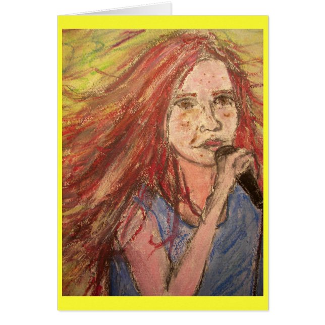 Cartão PeaceLove Rocker Girl (Frente)