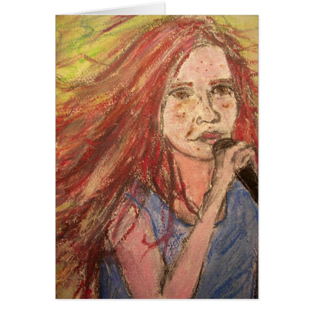 Cartão PeaceLove Rocker Girl (Frente)