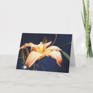 Cartão Peach Day Lily Greeting Card