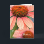 Cartão Peach Echinacea Flowers Card<br><div class="desc">Peach Echinacea Flowers</div>