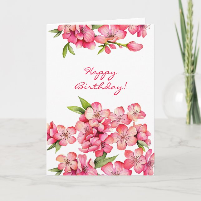 Cartão Peach Happy Birthday card (Frente)