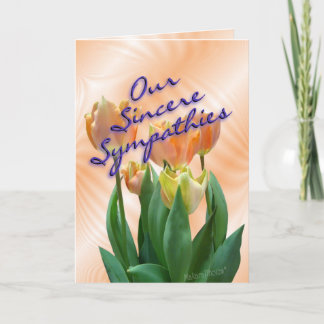Cartão PeachTulips-Cartão de condolências-personalizar