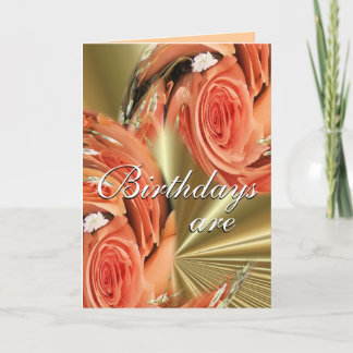 Cartão PeachWhirl de Rosas — personalizar em qualquer oca