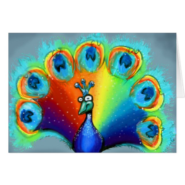 Cartão Peacock (Frente Horizontal)