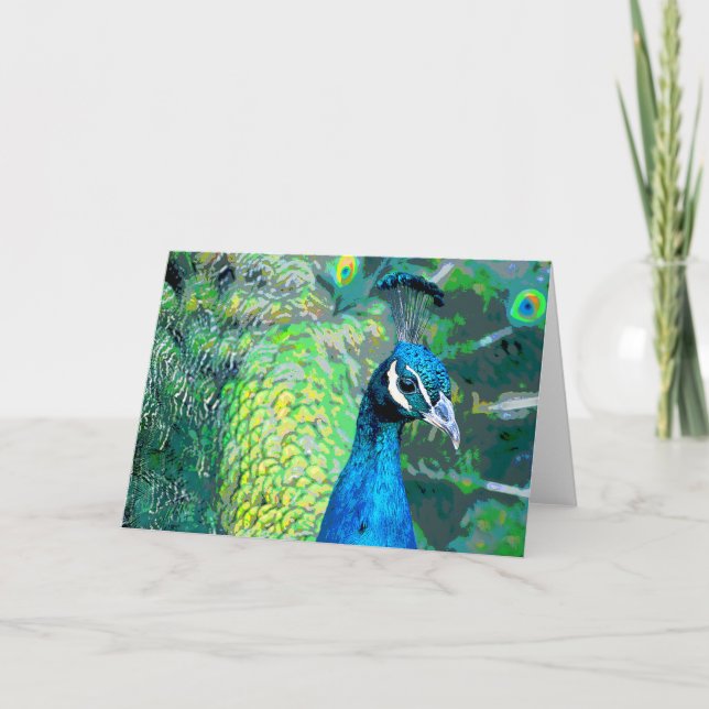 Cartão Peacock #3-Greeting card (Frente)