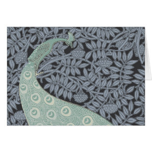 Cartão Peacock Art Nouveau Bird Classic