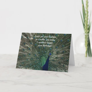 Cartão Peacock Birthday