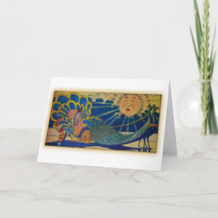 Cartão Peacock Chariot