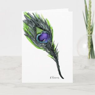 Cartão Peacock Feather