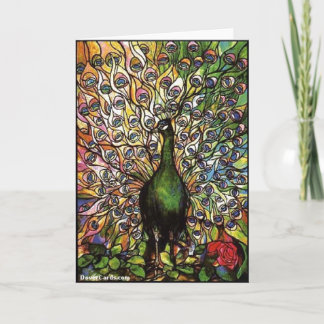 Cartão Peacock Feathers