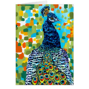 Cartão Peacock II Plumado