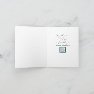 Cartão Peacock Leaf/Leaf-He Will Never Leaf You-Turquoise