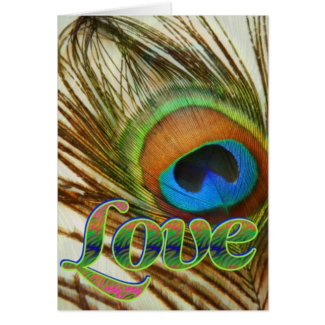 Cartão Peacock Love (Frente)
