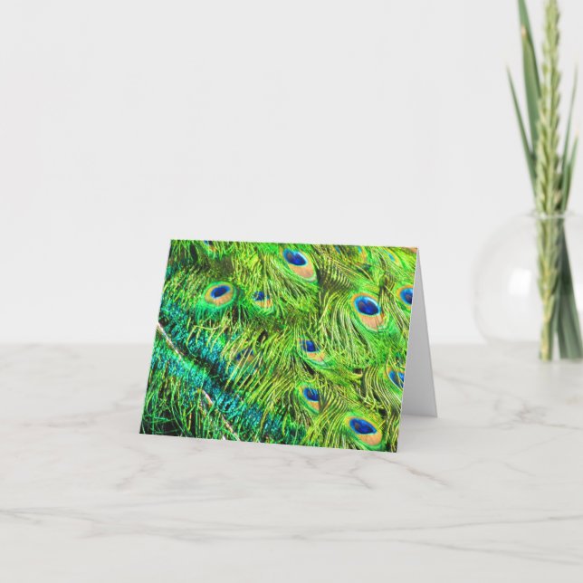 Cartão Peacock Paint (Frente)