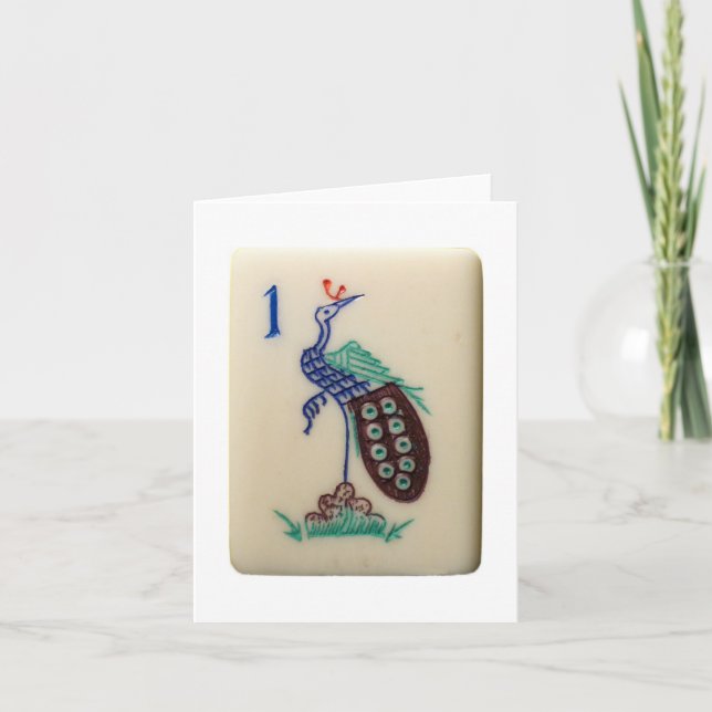 Cartão Peacock tile card (Frente)