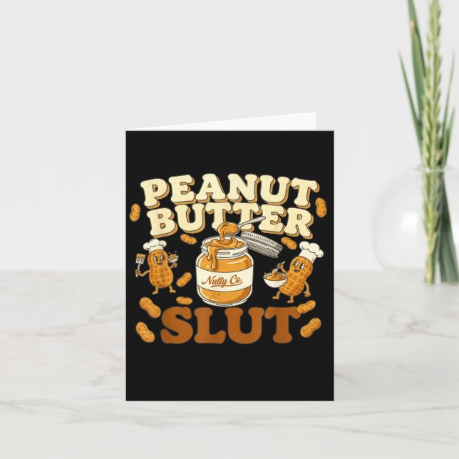Cartão Peanut Butter Funny Peanut Butter Lovers Apparel  (Frente)