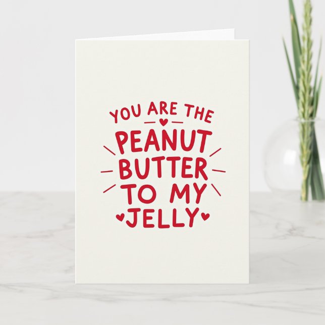 Cartão Peanut Butter Jelly Valentine Card (Frente)