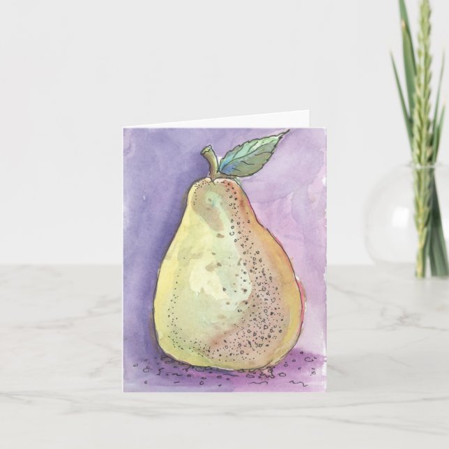 Cartão Pear Greeting Card (Frente)