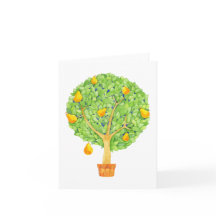 Pear Tree Blank Note Card