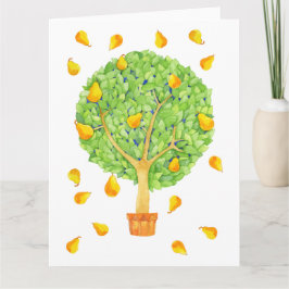 Cartão Pear Tree Pears Blank Big Greeting Card