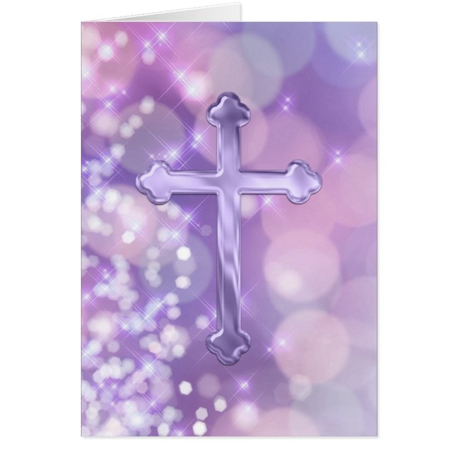 Cartão PearCross com Roxo Sparkle (Frente)