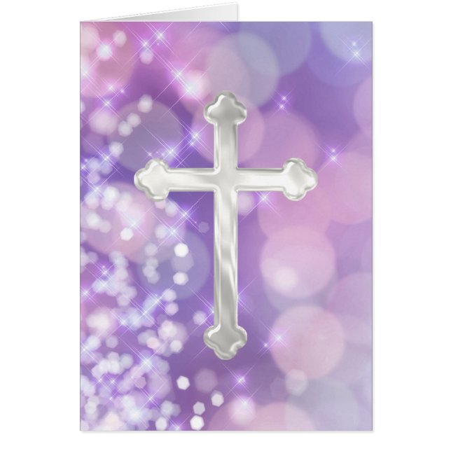 Cartão PearCross com Roxo Sparkle (Frente)