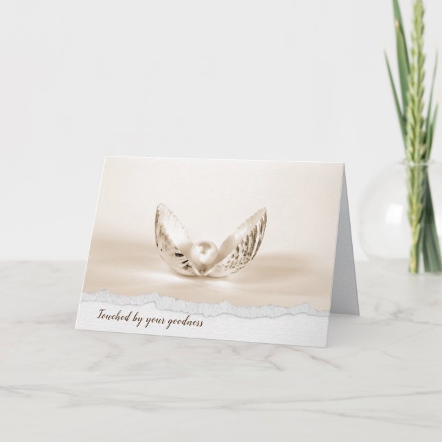 Cartão Pearl in Seashell Thank You Card (Frente)